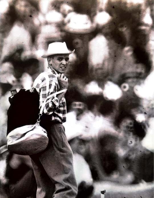 Armin Hary at a Track&Field event wearing his iconic hat